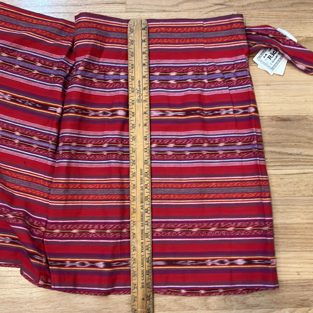 NWT An Original Rickie Design by Laundry southwestern look skirt with wrap/knot - Picture 6 of 9